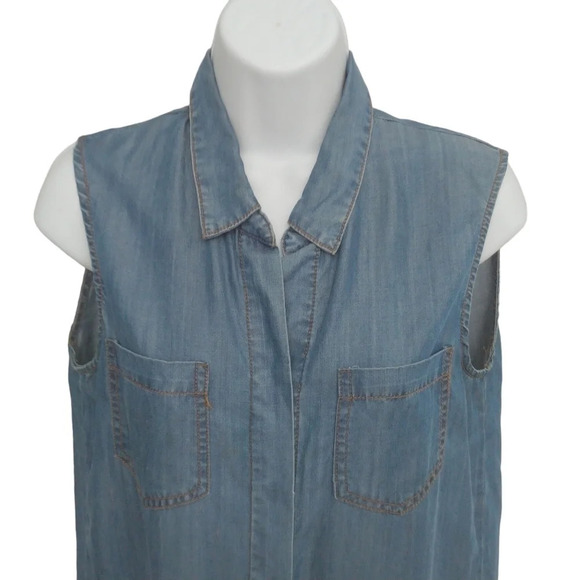 Velvet Heart Denim Jean Work  Shirt Blue M - Picture 2 of 7